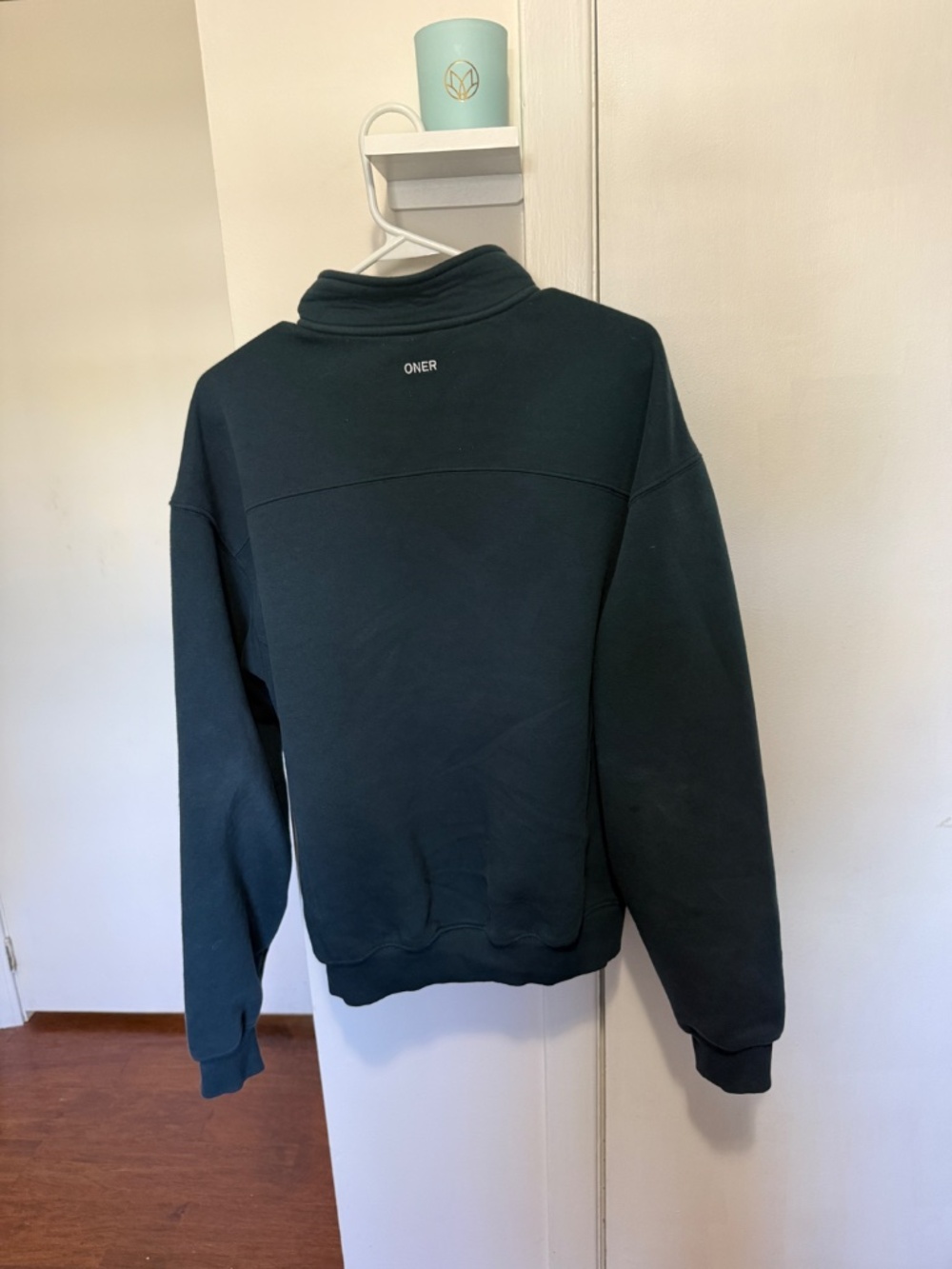 Foundations 1/4 Zip Sweatshirt | Oil Blue - S - Picture 2 of 3